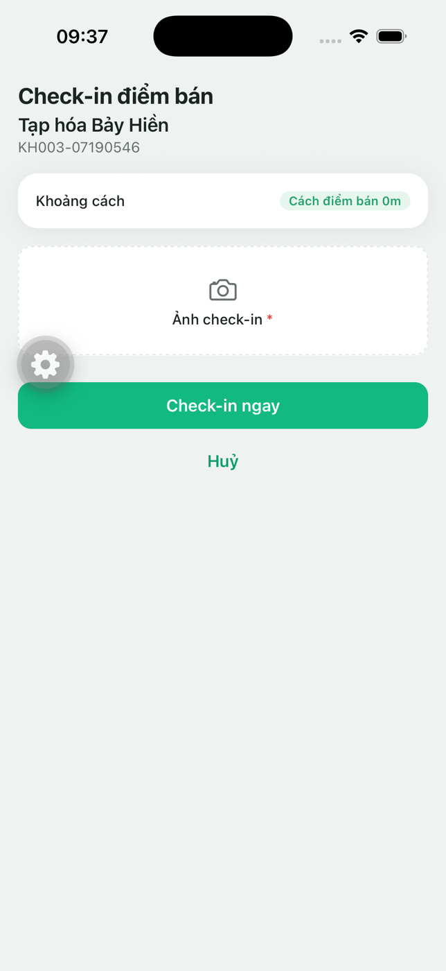 Check-in tại điểm bán
