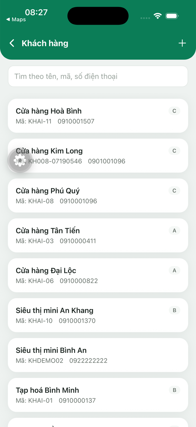 Khách hàng trên app